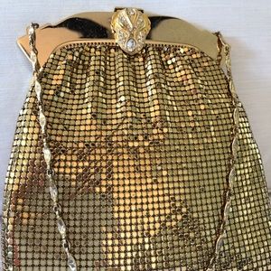 Art Deco Whiting & Davis Rhienstone Clasp Bag